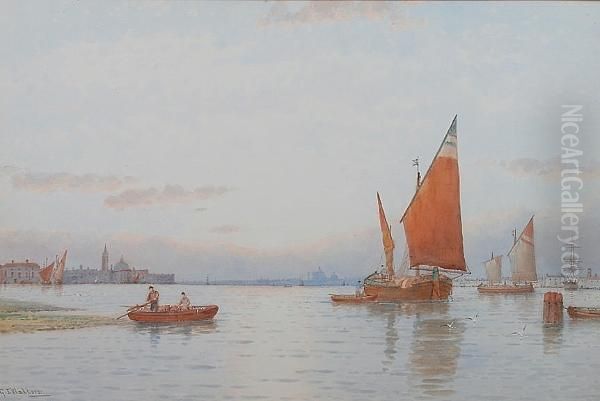 Sunset, Venice Oil Painting by George Stanfield Walters