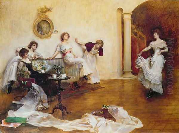 Silks and Satins, 1900 Oil Painting by Albert Chevallier Tayler