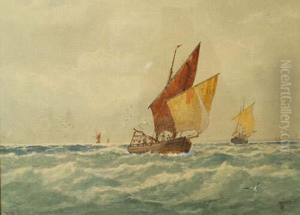 Off Calais Oil Painting by George Stanfield Walters