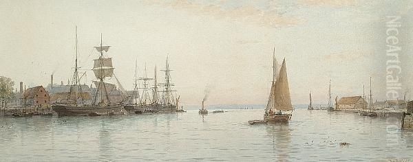 In Poole Harbour Oil Painting by George Stanfield Walters