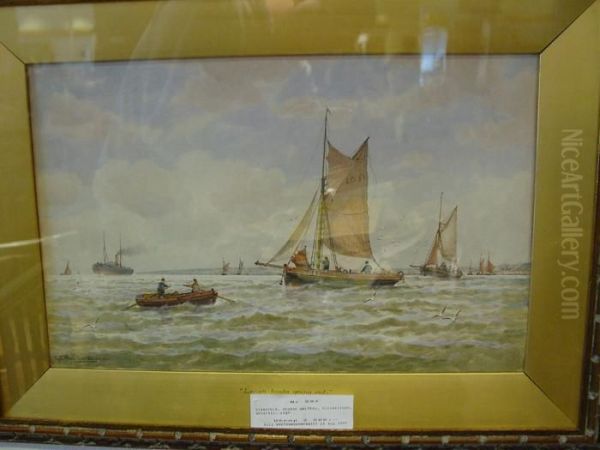 Leigh Boats Going Out. Oil Painting by George Stanfield Walters