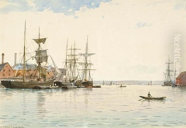 Poole Harbour Oil Painting by George Stanfield Walters