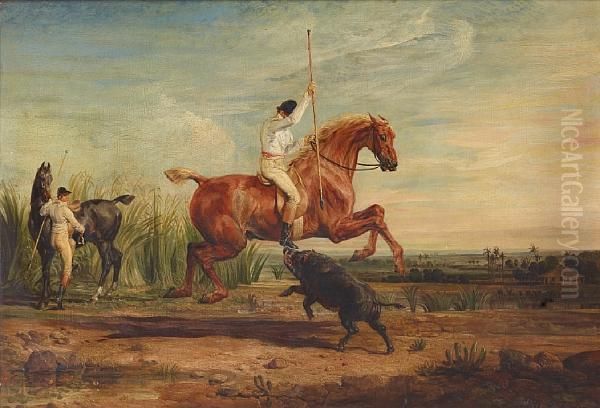 Sir Charles Blunt Hunting The Boar by James Ward