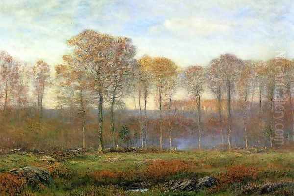 Autumn - New England Oil Painting by Dwight William Tryon