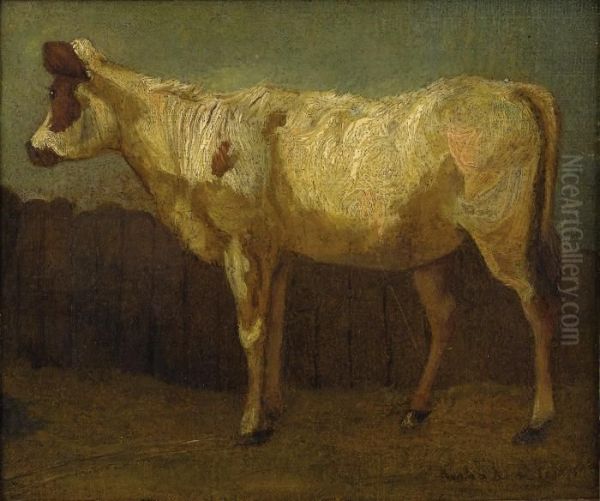 Portrait Of A Cow Oil Painting by James Ward