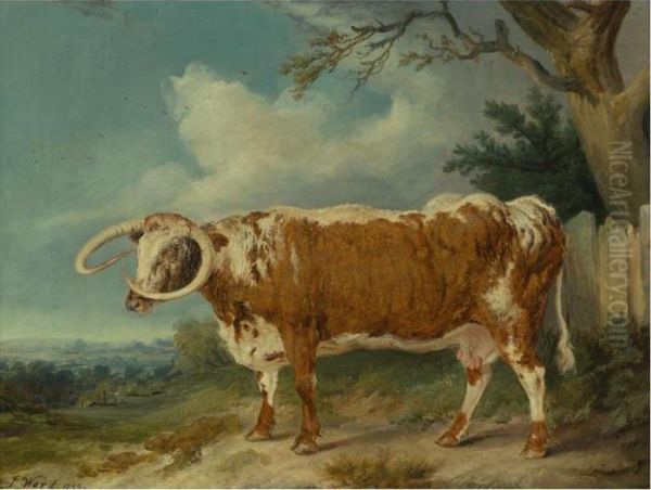 Dam Of The Bull, Croxall Oil Painting by James Ward