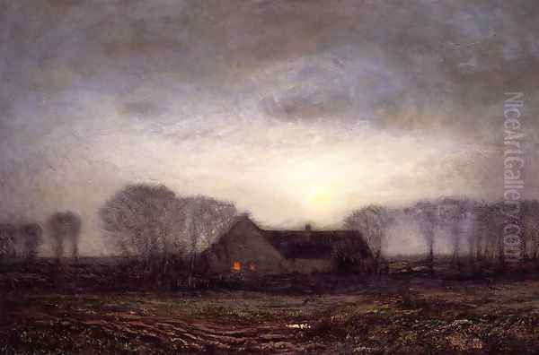 Night, New England Oil Painting by Dwight William Tryon