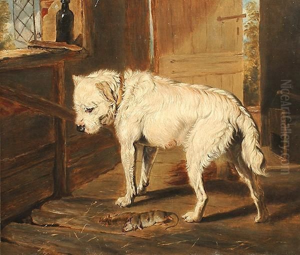 The Ratter. Oil Painting by James Ward