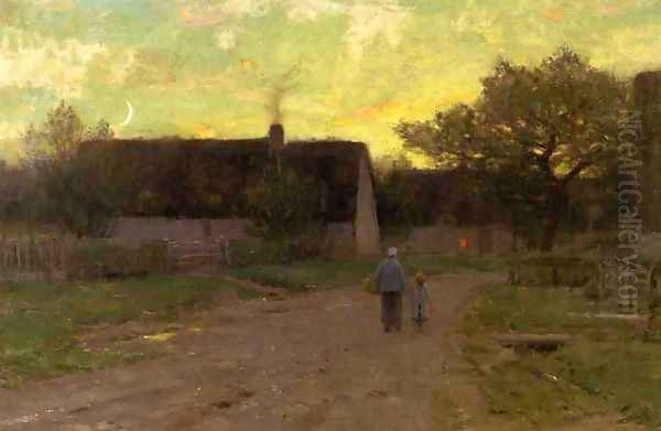 End of the Day Oil Painting by Dwight William Tryon