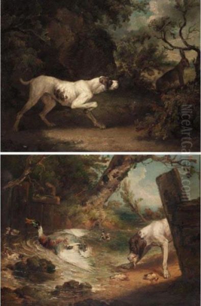 A Set Of Four Sporting Scenes Oil Painting by James Ward