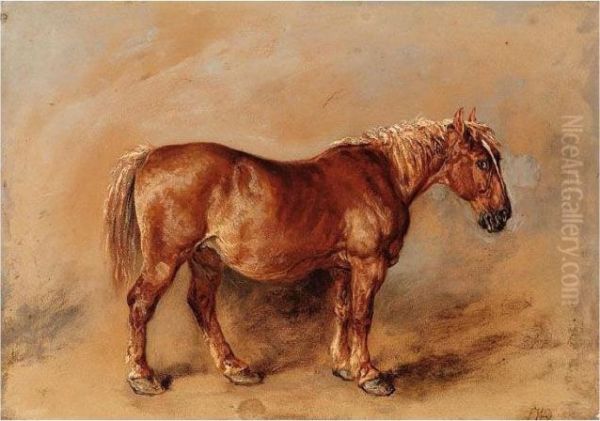 A Suffolk Punch Oil Painting by James Ward