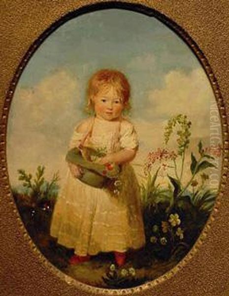 Young Girl Oil Painting by James Ward