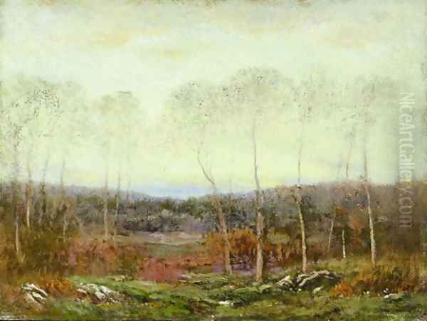 Autumn Evening Oil Painting by Dwight William Tryon