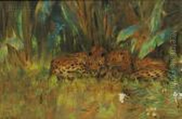 In The Jungle Oil Painting by Arthur Wardle