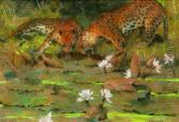 Morning Drink Oil Painting by Arthur Wardle