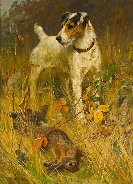 Run To Ground Oil Painting by Arthur Wardle