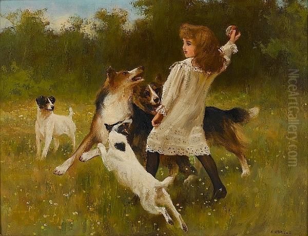 Fetch! Oil Painting by Arthur Wardle