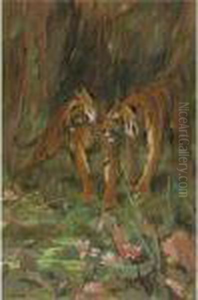 Startled Oil Painting by Arthur Wardle