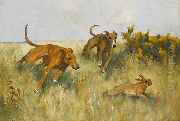 Coursing Oil Painting by Arthur Wardle