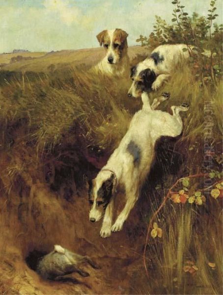 A Near Thing! Oil Painting by Arthur Wardle