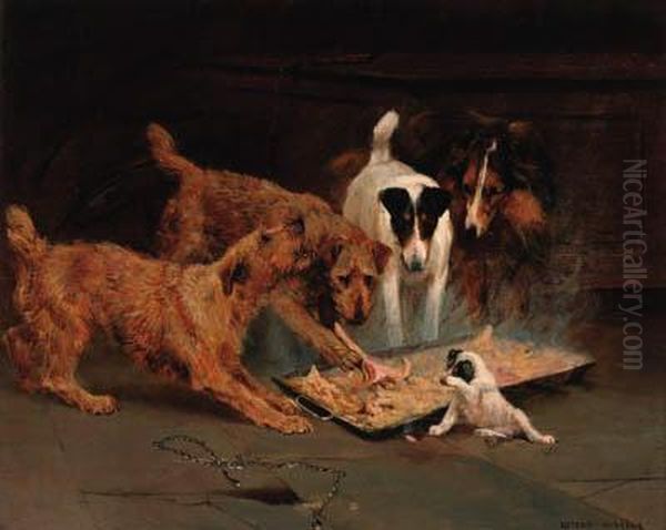 A Feast For Five Oil Painting by Arthur Wardle