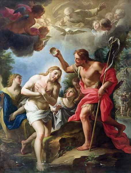 The Baptism of Christ, 1723 Oil Painting by Francesco Trevisani