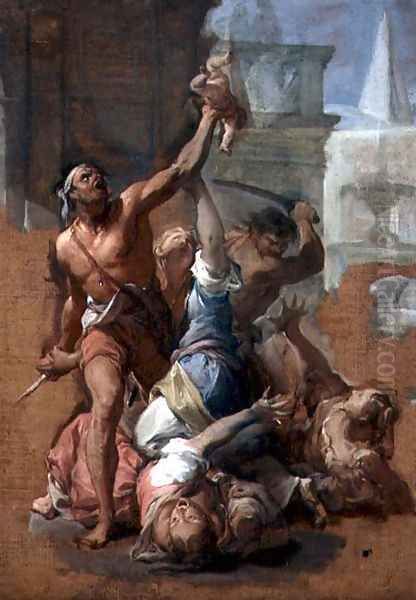 Study for the Massacre of the Innocents, c.1700-10 Oil Painting by Francesco Trevisani