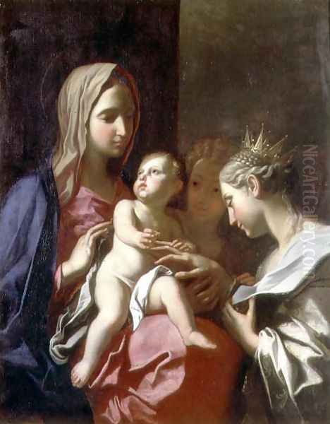 The Mystic Marriage of St. Catherine Oil Painting by Francesco Trevisani