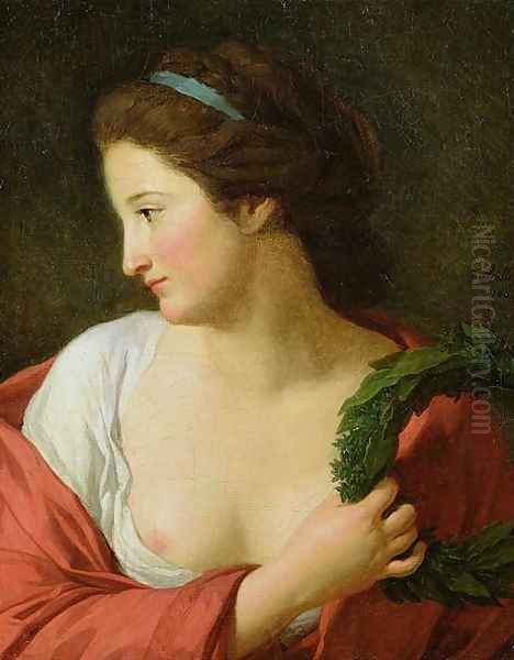 Portrait of a Young Lady Oil Painting by Jean Joseph Taillasson