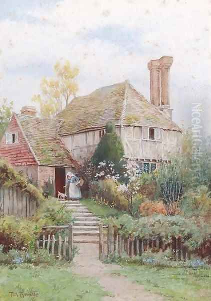 A Sussex cottage Oil Painting by Thomas Nicholson Tyndale