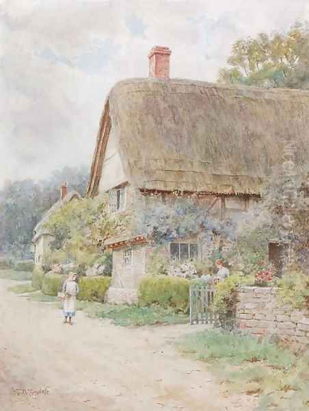 Little Comberton, Worcester Oil Painting by Thomas Nicholson Tyndale