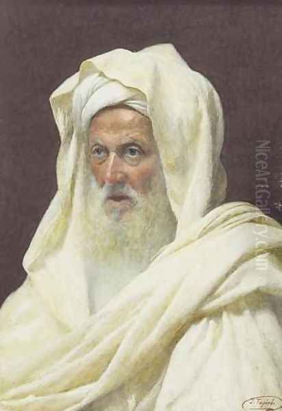 Old Man Dressed in White (Vieil homme en blanc) Oil Painting by Jose Tapiro Y Baro