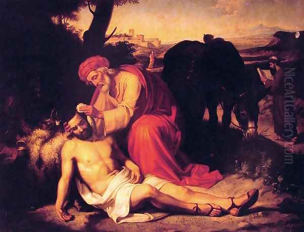 The Good Samaritan Oil Painting by Jose Tapiro Y Baro