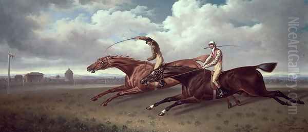 A Match between Sir Joshua and Filho da Puta, 1819 Oil Painting by Charles Towne