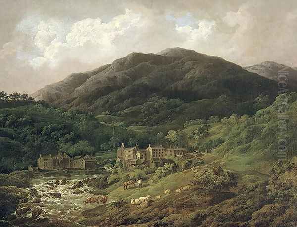 Backbarrow Cotton Mill Oil Painting by Charles Towne