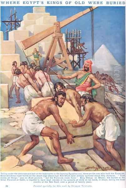 Where Egypts Kings of old were buried, illustration from Newnes Pictorial Book of Knowledge Oil Painting by Dudley C. Tennant