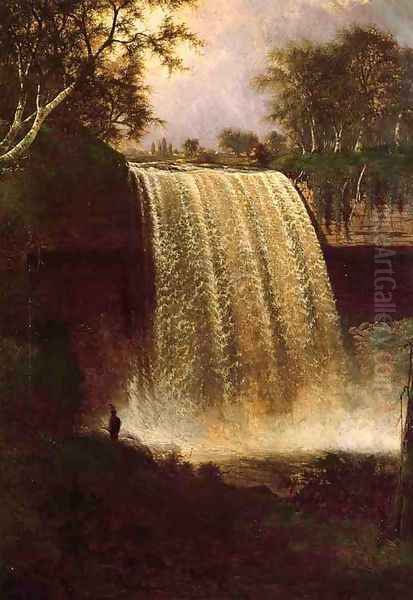 Minnehaha Falls, Minnesota Oil Painting by Jesse Talbot