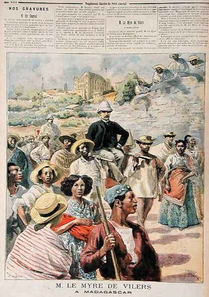 M. le Myre de Vilers in Madagascar, illustration from Le Petit Journal, 22th October 1894 Oil Painting by Oswaldo Tofani