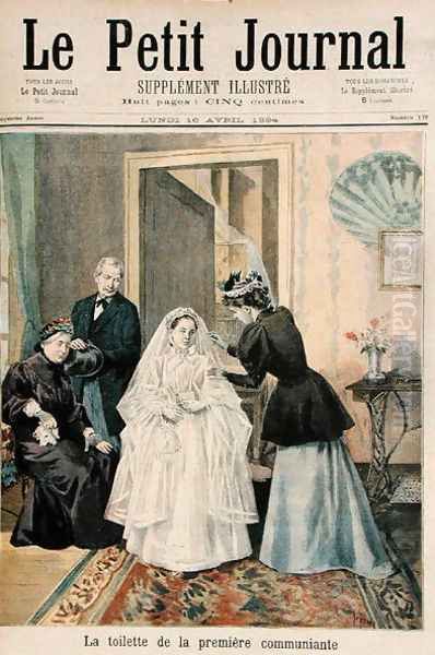 The First Communicant, illustration from Le Petit Journal, 16th April 1894 Oil Painting by Oswaldo Tofani