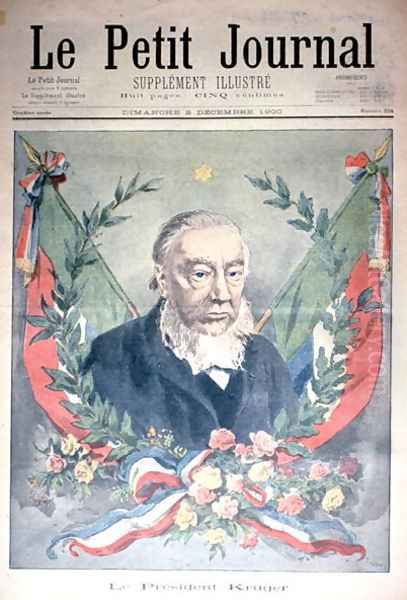 President Kruger, front cover of Le Petit Journal, 2 December 1900 Oil Painting by Oswaldo Tofani