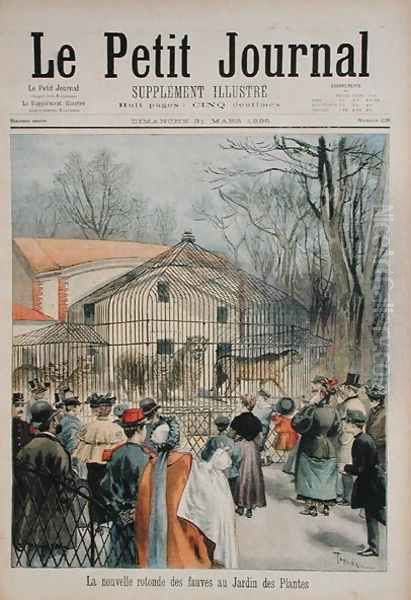 The New Wildcat House at the Jardin des Plantes, from Le Petit Journal, 31th March 1895 Oil Painting by Oswaldo Tofani