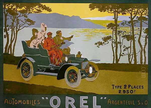 Advertisement for Orel motor cars by Walter Thor