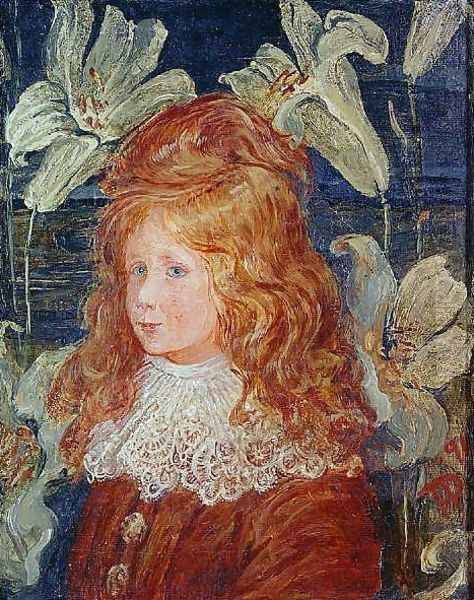 Portrait of a Boy Oil Painting by Phoebe Ann Traquair