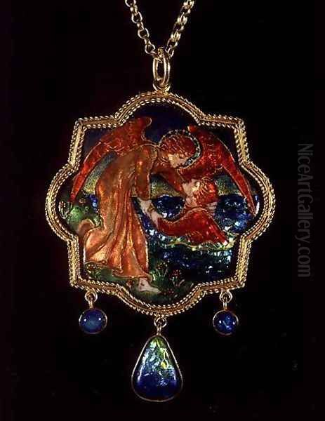 Out of the Deep Pendant, 1908 Oil Painting by Phoebe Ann Traquair