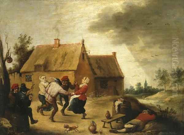 Dancing Peasants Oil Painting by Abraham Teniers