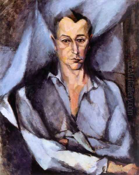 Portrait of Gyorgy Boloni 1912 Oil Painting by Lajos Tihanyi