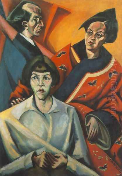 Working Class Family 1921 Oil Painting by Lajos Tihanyi