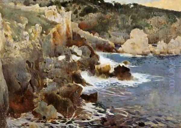 Enchanted Cove Majorca 1901 Oil Painting by Joaquin Mir Trinxet