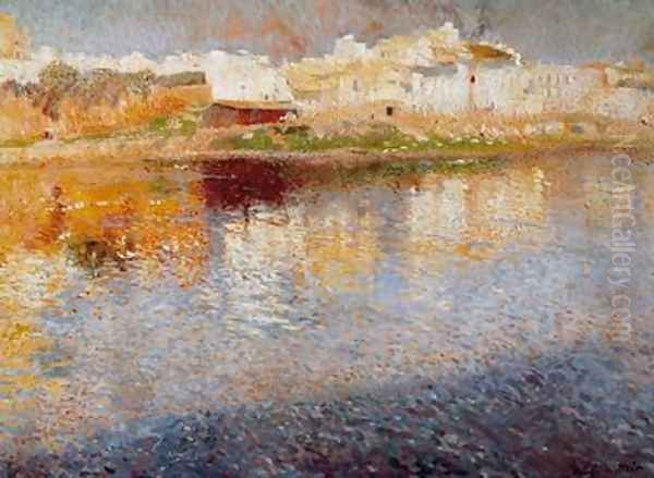 Reflections Majorca 1904 Oil Painting by Joaquin Mir Trinxet