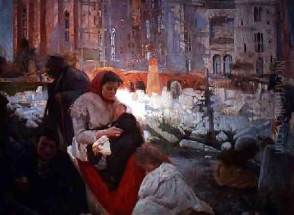 The Cathedral for the Poor 1897 Oil Painting by Joaquin Mir Trinxet